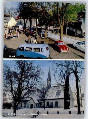 25712 W2224 Burg (Dithmarschen) - Markt, St. Petri-Kirche