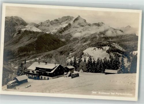 Partenkirchen 1929 Hüttenstempel Eckbauer