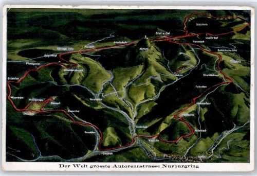Nürburg Karte, Renstrecke Nürburgring