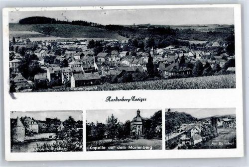 Hardenberg Gesamtansicht, Schloss, Kapelle, Bahnhof