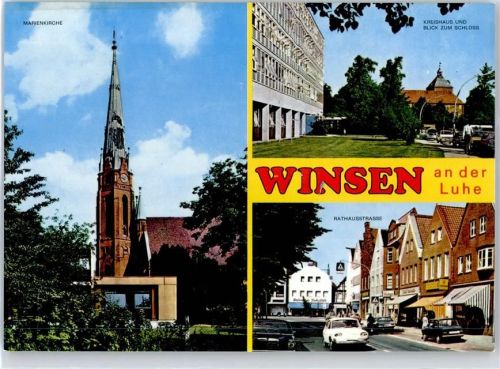 Winsen Marienkirche, Kreishaus, Blick zum Schloß, Rathausstraße