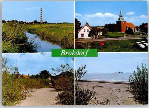 Brokdorf Kirche, Strand, Leuchtturm