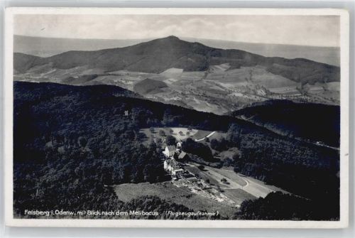 Zwingenberg Fliegeraufnahme, Felsberg, Blick nach dem Melibocus