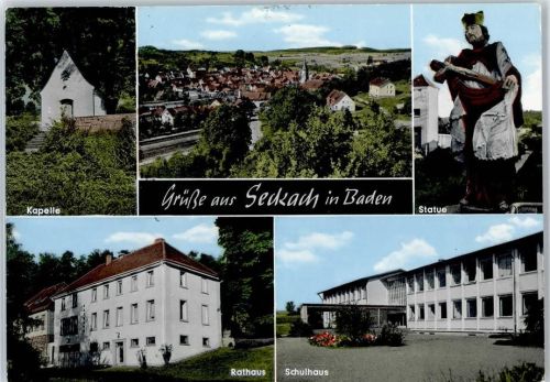 74743 W6966 Seckach - Rathaus, Schule