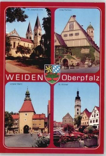 Weiden Unterer Markt Altes Rathaus Kirche St.Michael St.Joseph