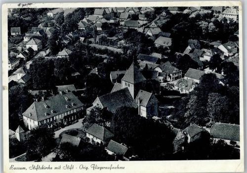 Bassum Fliegeraufnahme, Stiftskirche mit Stift