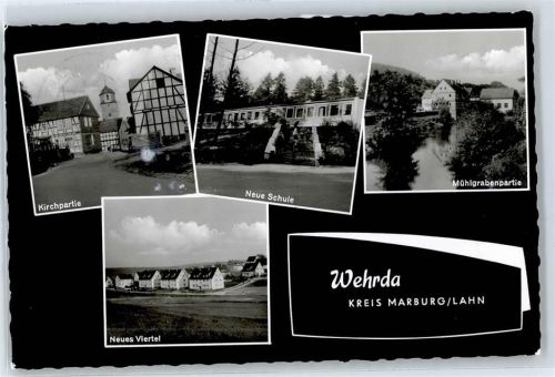 35037 W3550 Wehrda , Kr Marburg a d Lahn - neues Viertel , Schule