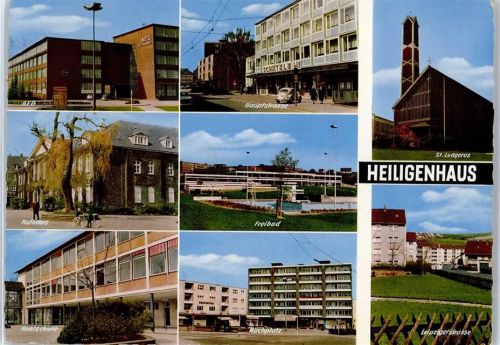 Heiligenhaus REG, rathaus, Realschule, Hauptstraße, Freibad, Kirchplatz, St. Lufgerus, Leipzigerstraße