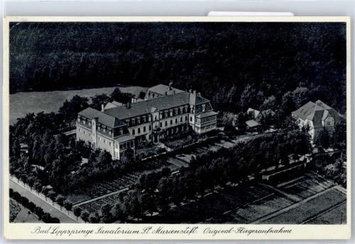 Bad Lippspringe Fliegeraufnahme, Sanatorium St. Marienstift