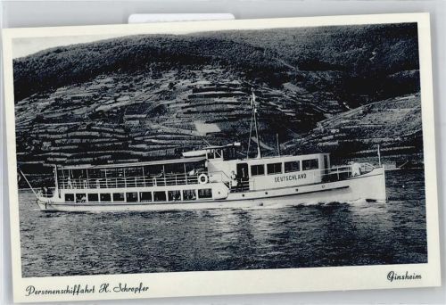 Ginsheim-Gustavsburg Personenschifffahrt Heinrich Schrepfer, Schiff MS Deutschland