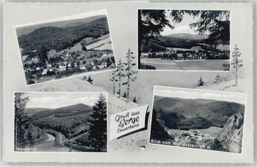 Berge Wennetal, Blick vom Wallenstein