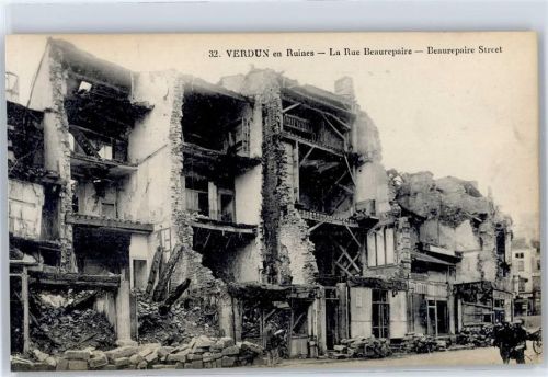 Verdun Foto-Karte Beaurepaire Strasse AKU1
