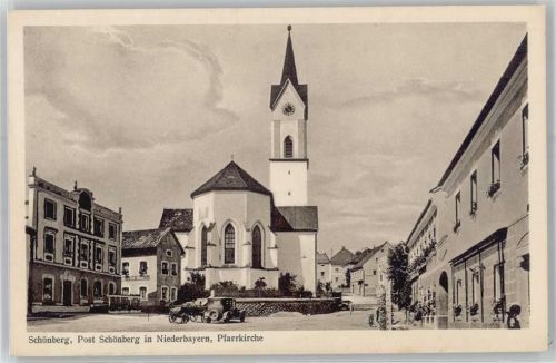 94513 W8351 Schönberg , Niederbay - Post, Pfarrkirche