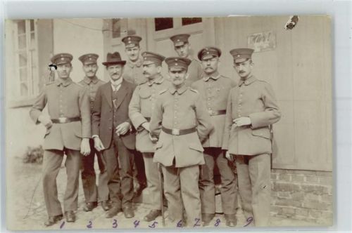 Schildau Soldaten , Foto-Karte
