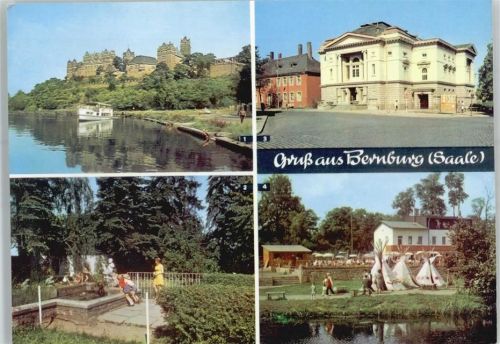 Bernburg Schloß, Kaffeegarten Paradies, Am Goldfischteich, Carl-Maria-von-Weber-Theater, HO-Eiscafé Bärenburg, Indianerdorf