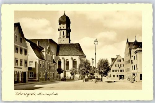 Schongau Marienplatz mit Kirche