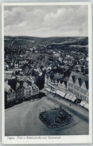 Siegen Blick von der Nikolaikirche zur Unterstadt
