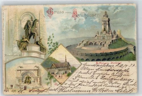 Bad Frankenhausen Zeichnung Reiterstandbild, Kyffhäuser