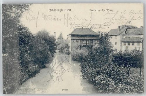 98646 O6110 Hildburghausen Gebrauchsspuren Partie an der Werra