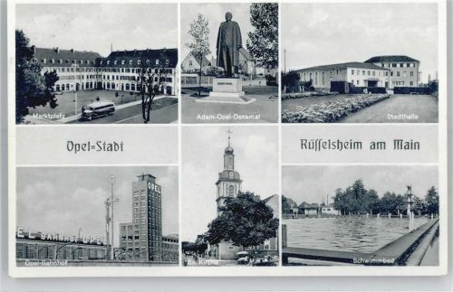 Rüsselsheim Marktplatz , Opel Bahnhof