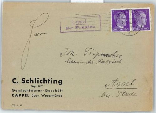 Bremerhaven Landpoststempel Cappel