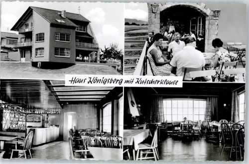 35444 W6301 Königsberg , Kr Wetzlar - Cafe Gasthaus Haus Königsberg Gastraum Terrasse