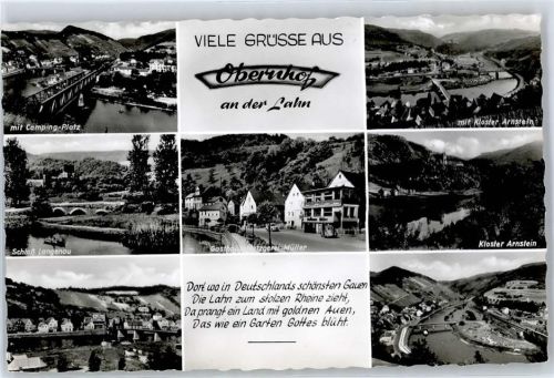 Obernhof Kloster Arnstein, Schloß Langenau, Gasthaus Metzgerei Müller, Campingplatz AKU2