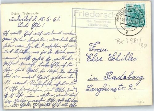 Finsterwalde Landpoststempel Friedersdorf