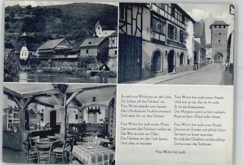 Dausenau Gasthaus Altes historisches Wirtshaus an der Lahn