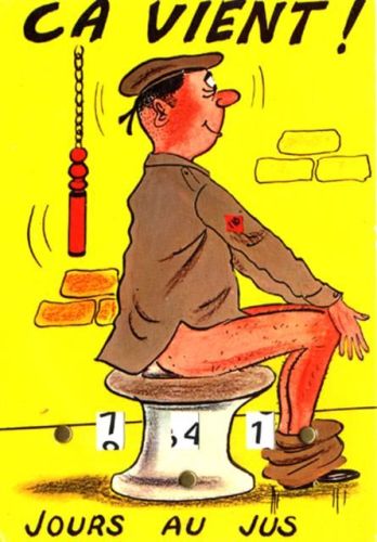 Mechanik-Karte zum Drehen, Klohumor