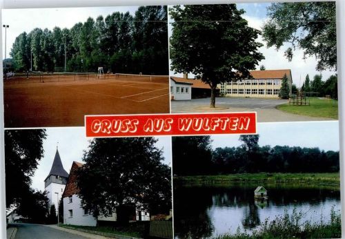 37199 W3411 Wulften , Harz - Tennisplatz, Kirche, See, Schule AKU1