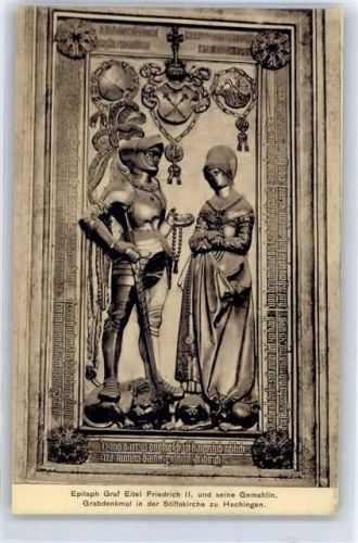Hechingen Epitaph Graf Eitel Friedrich II. und seine Gemahlin Stiftskirche