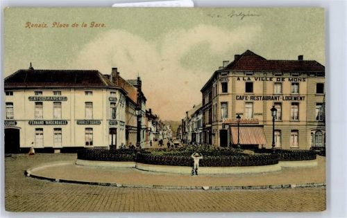 Renaix - Place de la Gare Cafe Logement Tabak Zigarren Cafe Francais
