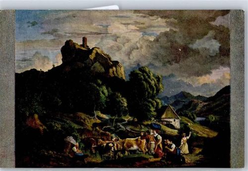 Volkskunstverlag Ludwig Richter Aufziehendes Gewitter am Schreckenstein