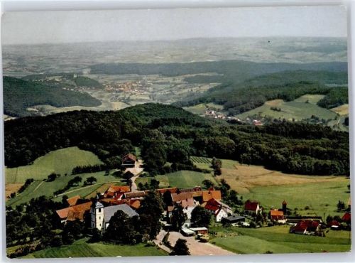 64397 W6101 Neunkirchen , Odenw - Ev. Kirche Fliegeraufnahme