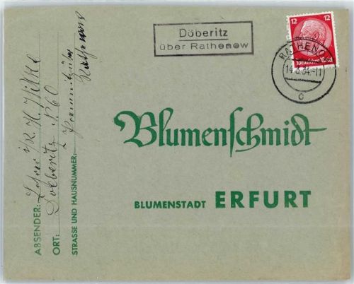 Rathenow Landpoststempel Döberitz