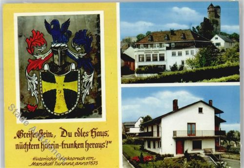 Greifenstein Gasthaus Pension Gästehaus Simon Wappen Historischer Trinkspruch