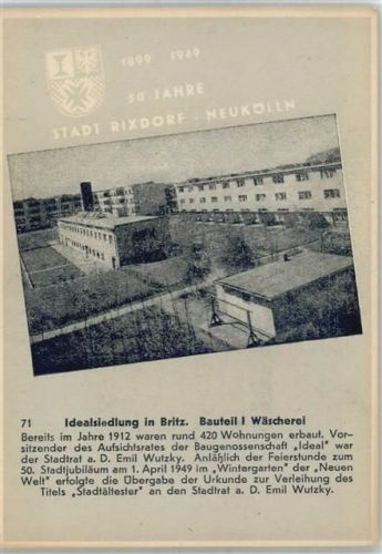 Rixdorf 50 Jahre Stadt Rixdorf Idealsiedlung Wäscherei