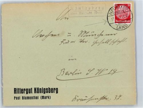 Neustadt Landpoststempel Königsberg