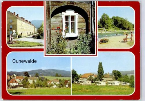 Cunewalde AWG-Neubauten Fenster Umgebindehaus Schwimmbad Volksbad Ortsteil Schönberg Czorneboh FDGB-Erholungsheim Georgi Dimitroff