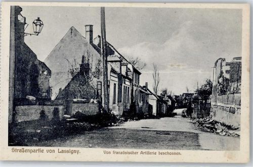 Lassigny Von französischer Artillerie beschossen