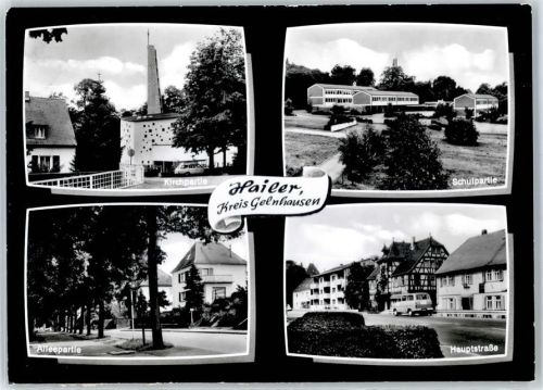 Hailer Kirche Schule Allee Hauptstraße