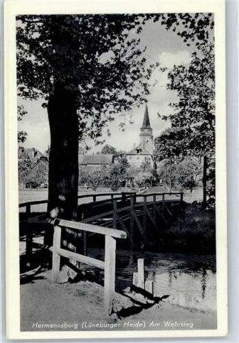 Hermannsburg Am Wehrsteg Blick zur Kirche