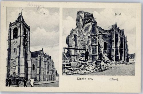 Lassigny Zerstörte Kirche