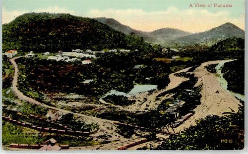 Panama City View from Contrator Hill when French started building the canal
