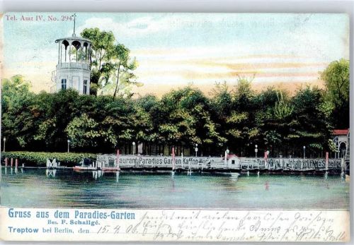 Treptow 1906 Gasthaus Paradies-Garten