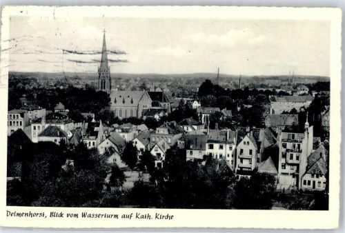 Delmenhorst Blick vom Wasserturm auf Kath. Kirche