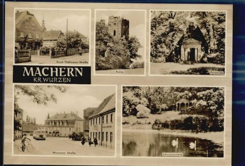 Machern Schwanenteich Bus Ruine