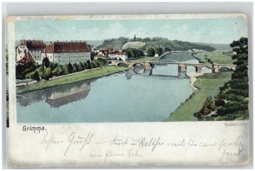 Grimma 1902 Muldenbrücke