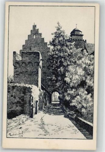 Neustadt Burg Breuberg sign. Karl Winkel